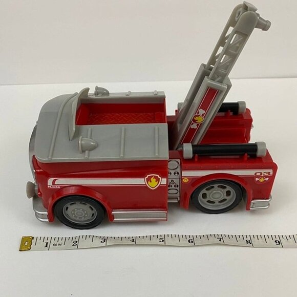 Paw Patrol Marshall Firefighter Pup Red Expandable Fire Truck Vehicle Toy Set - Picture 2 of 11